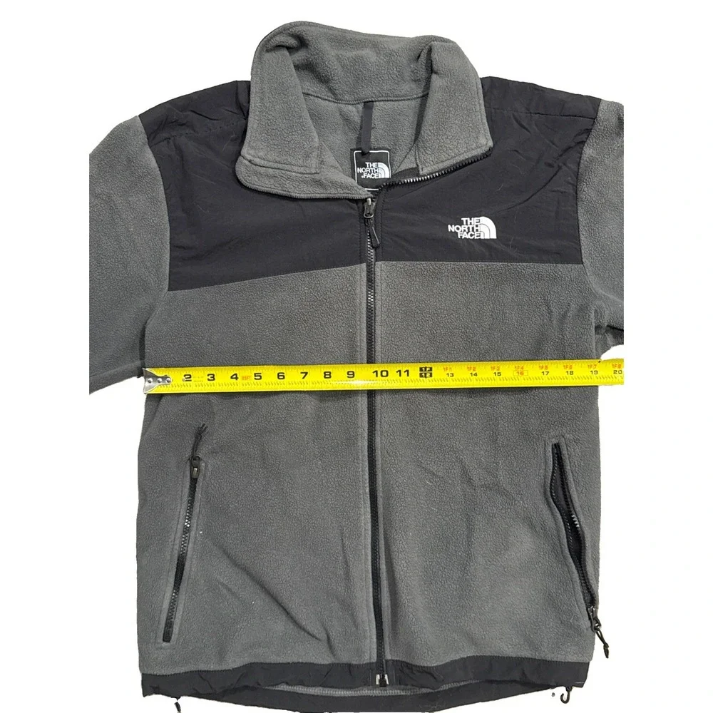 The North Face Denali Fleece Jacket Men's Medium Gray Black Full Zip Outdoor